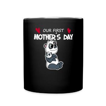 Fête des Mères - Premier cadeau de la fête des Mères - Mug uni - noir - Devant
