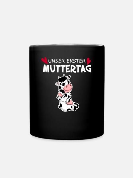 Muttertag - erster Muttertag Geschenk - Tasse einfarbig - Schwarz