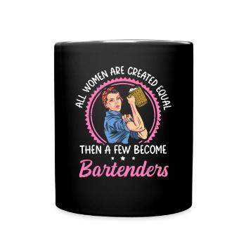 Juste quelques-uns deviennent barmans barman drôle - Mug uni - noir - Devant