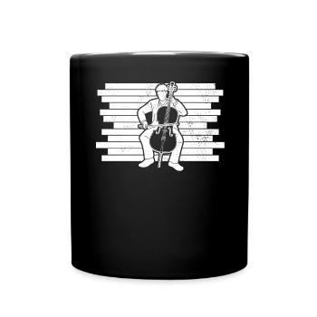 Cello cello player cellist - Full Colour Mug - black - Front