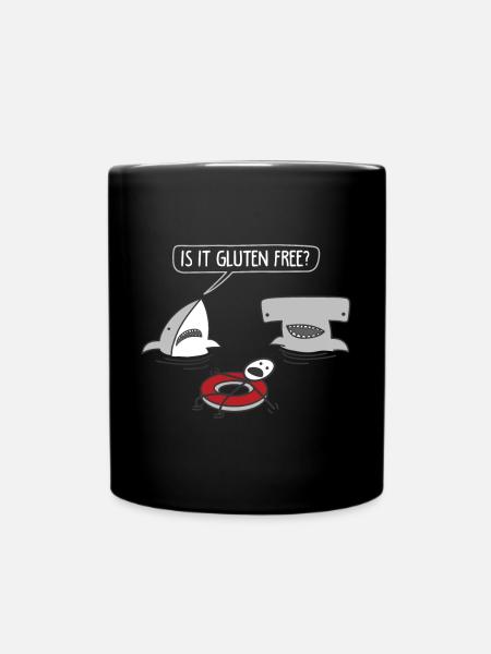 Funny Is It Gluten Free? For Gluten Free Lover - Full Colour Mug - black