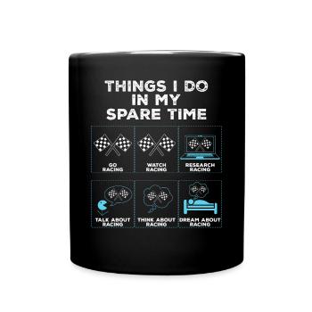 Things in my spare time motorsport gift - Full Colour Mug - black - Front