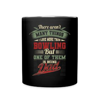 Vatertag Bowling Papa Vater Geburtstagsgeschenk - Tasse einfarbig - Schwarz - Vorne