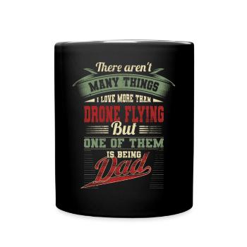 Vatertag Drohne Vater Papa Geburtstagsgeschenk - Tasse einfarbig - Schwarz - Vorne