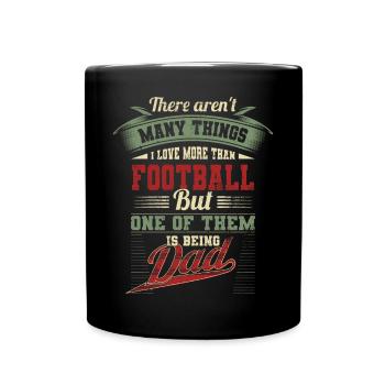 Vatertag Football Vater Papa Geburtstagsgeschenk - Tasse einfarbig - Schwarz - Vorne