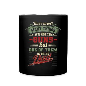 Vatertag Gewehre Veteran Papa Vater Geschenk - Tasse einfarbig - Schwarz - Vorne