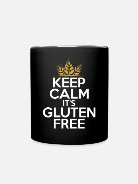 Keep Calm c’est sans gluten pour les amateurs sans gluten - Mug uni - noir