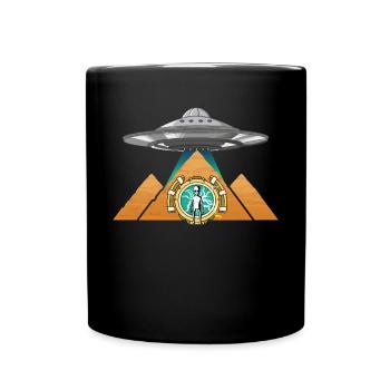 Ancient Astronaut Egyptian Pyramid For Anthropolog - Full Colour Mug - black - Front