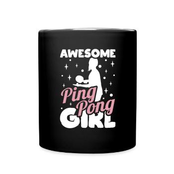 Table Tennis Girls - Full Colour Mug - black - Front
