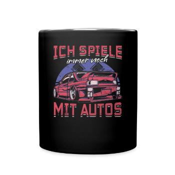 Ich spiele immer noch mit Autos - PS Liebhaber - Tasse einfarbig - Schwarz - Vorne