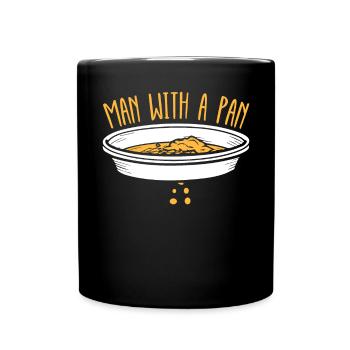 Man With A Pan Metal Detectorist Treasure Hunting - Full Colour Mug - black - Front