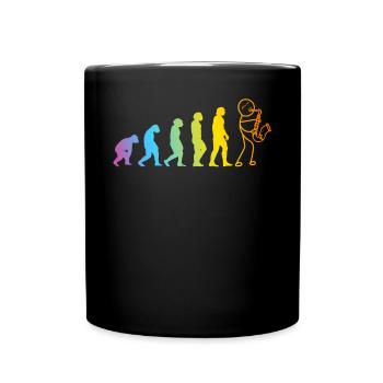Saxophone Player Evolution Saxophone Saxophonist E - Tasse einfarbig - Schwarz - Vorne