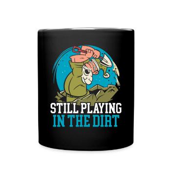 Toujours jouer dans la chasse au trésor de la terre - Mug uni - noir - Devant