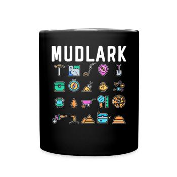 Mudlark Metal Detectorist Treasure Hunting - Full Colour Mug - black - Front