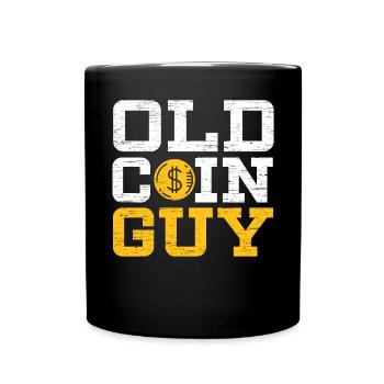 Old Coin Guy Metalldetektor Schatzsuche - Tasse einfarbig - Schwarz - Vorne