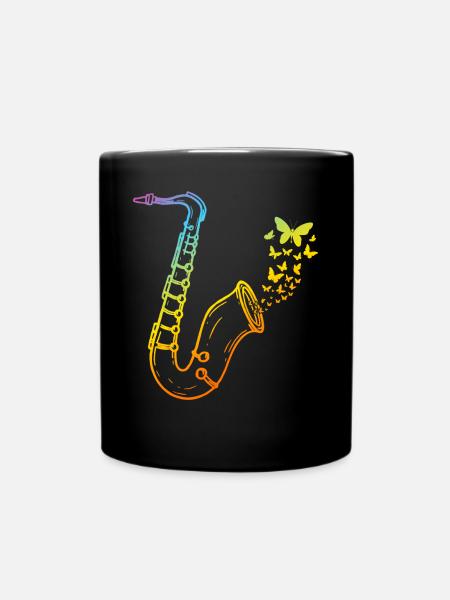 Saxophone Instrument Saxophone Player Saxophonist - Tasse einfarbig - Schwarz