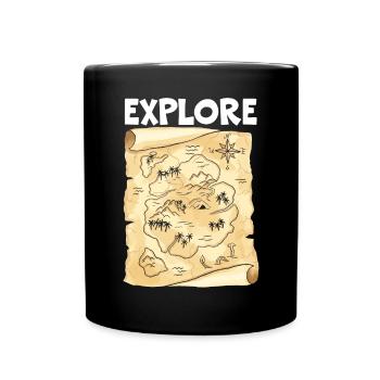 Creuser Détecteur de métaux Amateur de chasse au trésor - Mug uni - noir - Devant