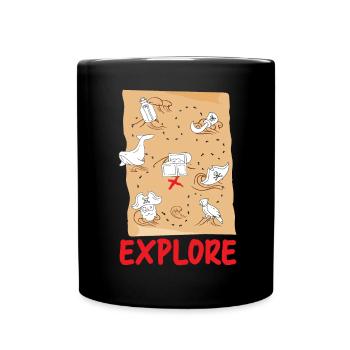 Digging Metal Detectorist Treasure Hunting Lover - Full Colour Mug - black - Front