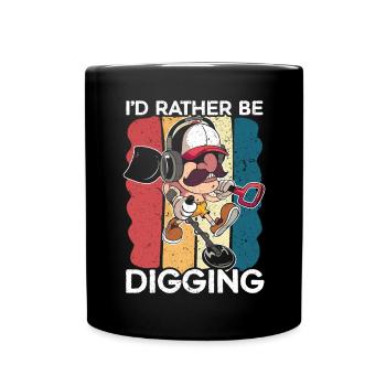 Je préfère creuser la chasse au trésor des détecteurs - Mug uni - noir - Devant