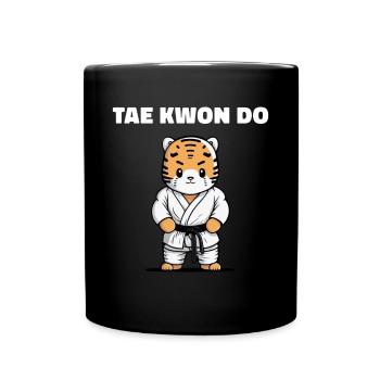 Taekwondo Tiger Kid Fighter - Tasse einfarbig - Schwarz - Vorne
