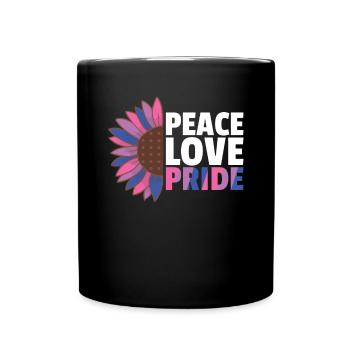 Rainbow Bi Flag Pride Tournesol LGBTQ - Mug uni - noir - Devant