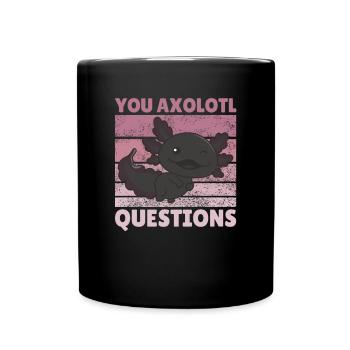 Axolotl lover cute animals children axolotl - Full Colour Mug - black - Front