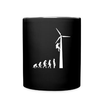 Cadeau de t-shirt d’énergie éolienne Evolution Wind Turbine - Mug uni - noir - Devant
