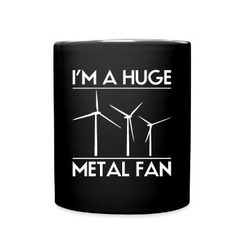 In A Huge Metal Fan Shirt Gift Pinwheels - Full Colour Mug - black - Front