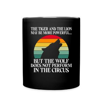 Wolf Geschenke Wolf Liebhaber - Tasse einfarbig - Schwarz - Vorne