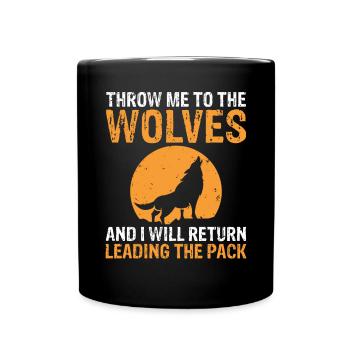 Wolf Geschenke Wolf Liebhaber - Tasse einfarbig - Schwarz - Vorne
