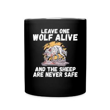 Wolf Geschenke Wolf Liebhaber - Tasse einfarbig - Schwarz - Vorne