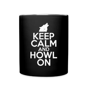 Wolf Geschenke Wolf Liebhaber - Tasse einfarbig - Schwarz - Vorne