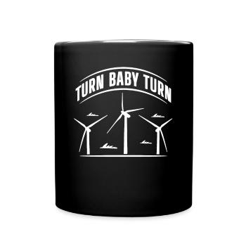 Turn Baby Turn Shirt Gift Windmill - Full Colour Mug - black - Front
