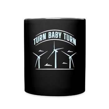 Turn Baby Turn Shirt Gift Windmill - Full Colour Mug - black - Front