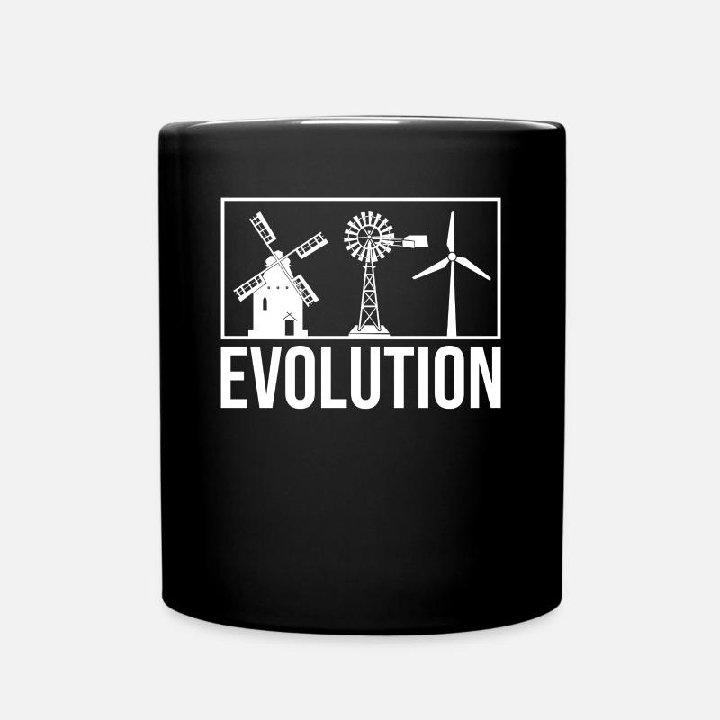 Evolution Windmill Pinwheel Energy Shirt - Full Colour Mug - black