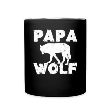 Wolf Geschenke Wolf Lover - Tasse einfarbig - Schwarz - Vorne