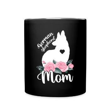 Maman berger allemand - Mug uni - noir - Devant