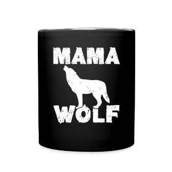 Wolf Geschenke Wolf Lover - Tasse einfarbig - Schwarz - Vorne
