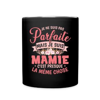 Famille Mamie Cadeau Grand-Maman Mémère - Mug uni - noir - Devant