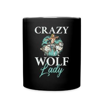 Wolf Geschenke Wolf Liebhaber - Tasse einfarbig - Schwarz - Vorne