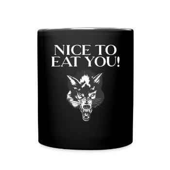 Wolf Geschenke Wolf Liebhaber - Tasse einfarbig - Schwarz - Vorne