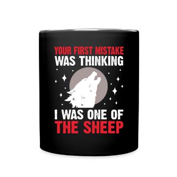 Wolf Geschenke Wolf Liebhaber - Tasse einfarbig - Schwarz - Vorne