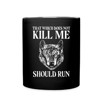 Wolf Geschenke Wolf Liebhaber - Tasse einfarbig - Schwarz - Vorne