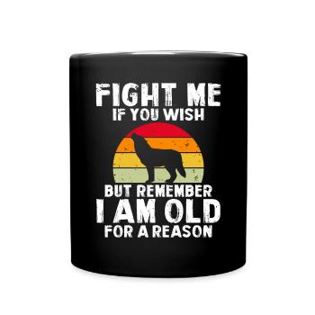 Wolf Geschenke Wolf Liebhaber - Tasse einfarbig - Schwarz - Vorne