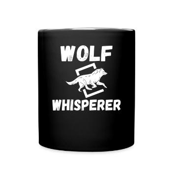Wolf Geschenke Wolf Liebhaber - Tasse einfarbig - Schwarz - Vorne