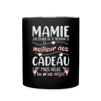 Mamie Cadeau - Mug uni - noir - Devant
