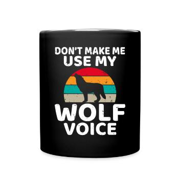 Wolf Geschenke Wolf Liebhaber - Tasse einfarbig - Schwarz - Vorne