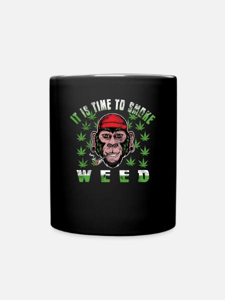 Kiffen Weed Spruch - Tasse einfarbig - Schwarz