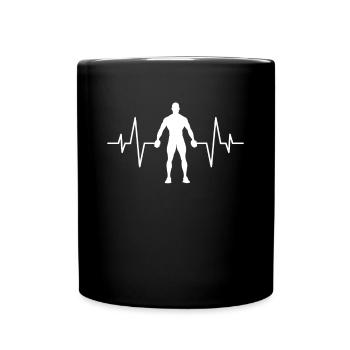 Rythme cardiaque de fitness - Mug uni - noir - Devant