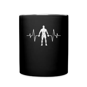 Rythme cardiaque de fitness - Mug uni - noir - Devant